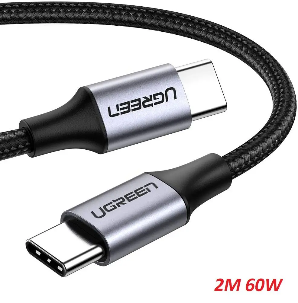 UGREEN US261 USB-C to USB-C PD 3A Max 60W Braided Fast Charging Cable