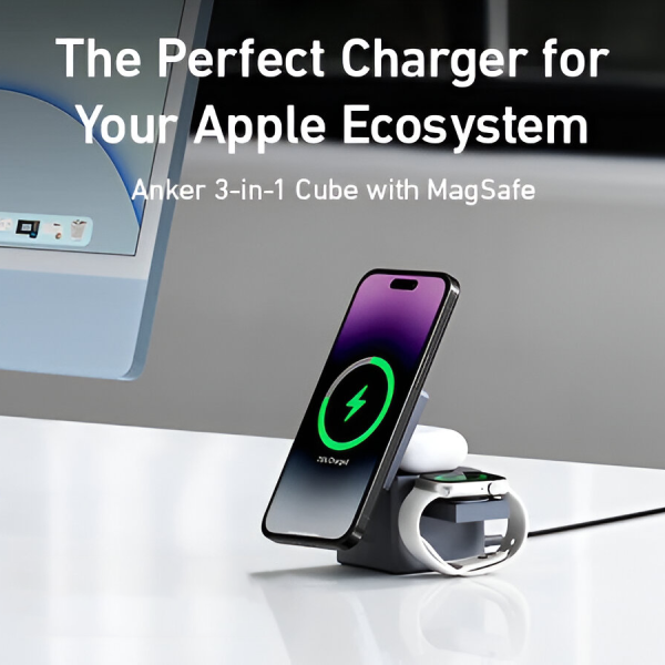 Anker 3-in-1 Cube with MagSafe Wireless Charger