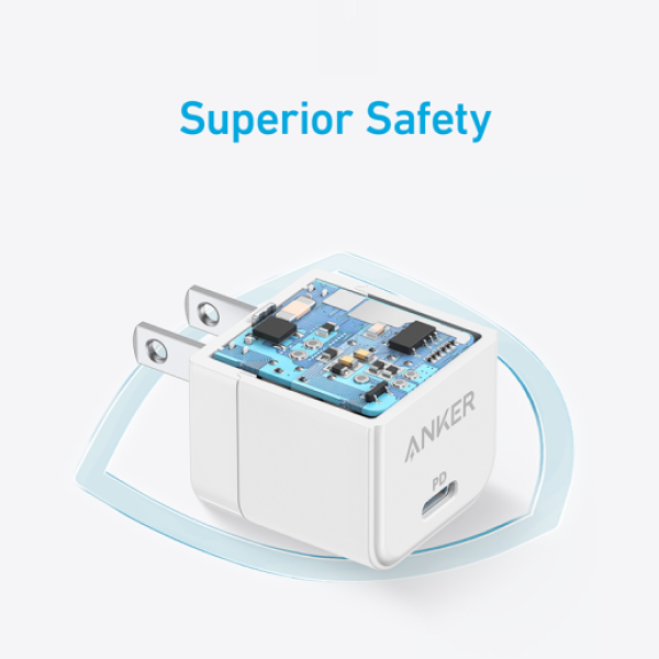 Anker PowerPort III 20W Cube Fast Charger For Iphone & Others (Cable Not Included)