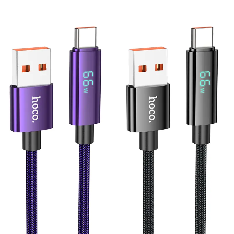 Hoco U125 Benefit 66W USB to Type-C Fast Charging Data Cable